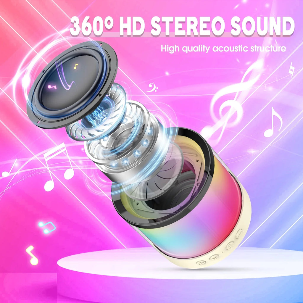 Mini Karaoke Machine Microphone for Kids Adults, Portable Bluetooth Speaker with 2 Microphones, Toys Gifts for 3 4 5 6 7 8+ Year Old Girls Boys Adults