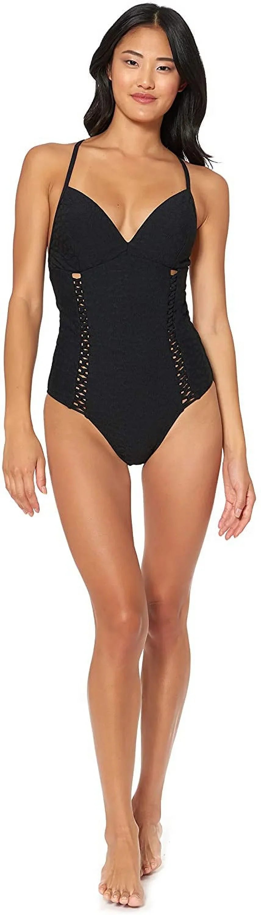 Jessica Simpson  Rose Bay Textured One-Piece Swimsuit,  Small