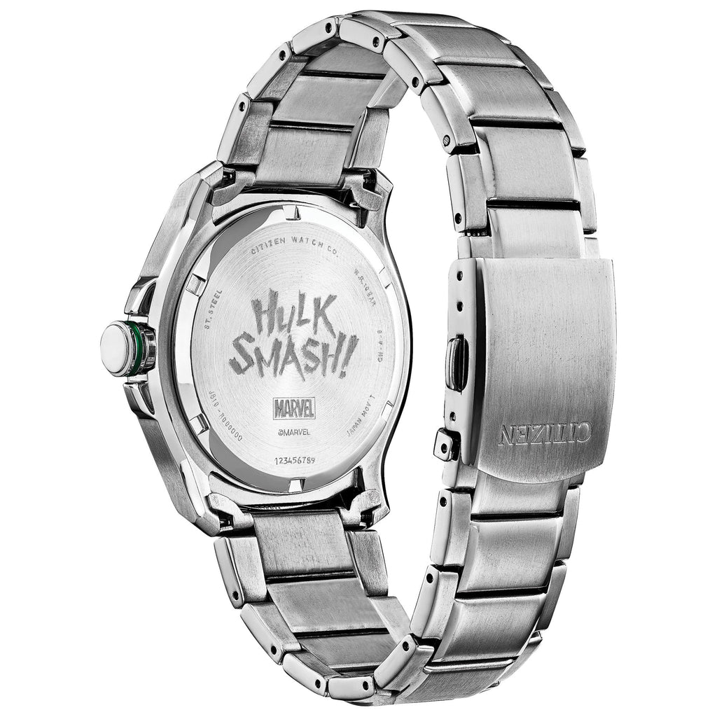 Citizen Men's Eco-Drive Marvel Hulk Smash Stainless Steel Watch -56W