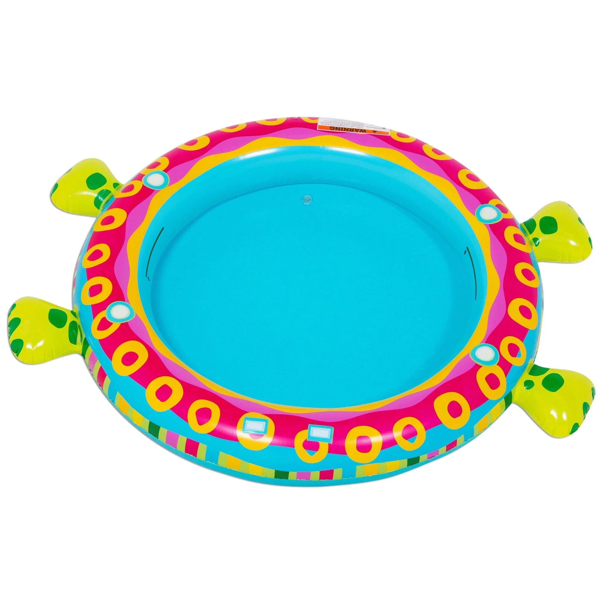 Banzai Shade ' Slide Turtle Inflatable Kiddie Splash Pool with Sprinkler