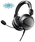 Audio Technica - Closed-Back Wired Gaming Headset - Black/Blue with an Additional 1 Year Coverage by Epic Protect (2022)
