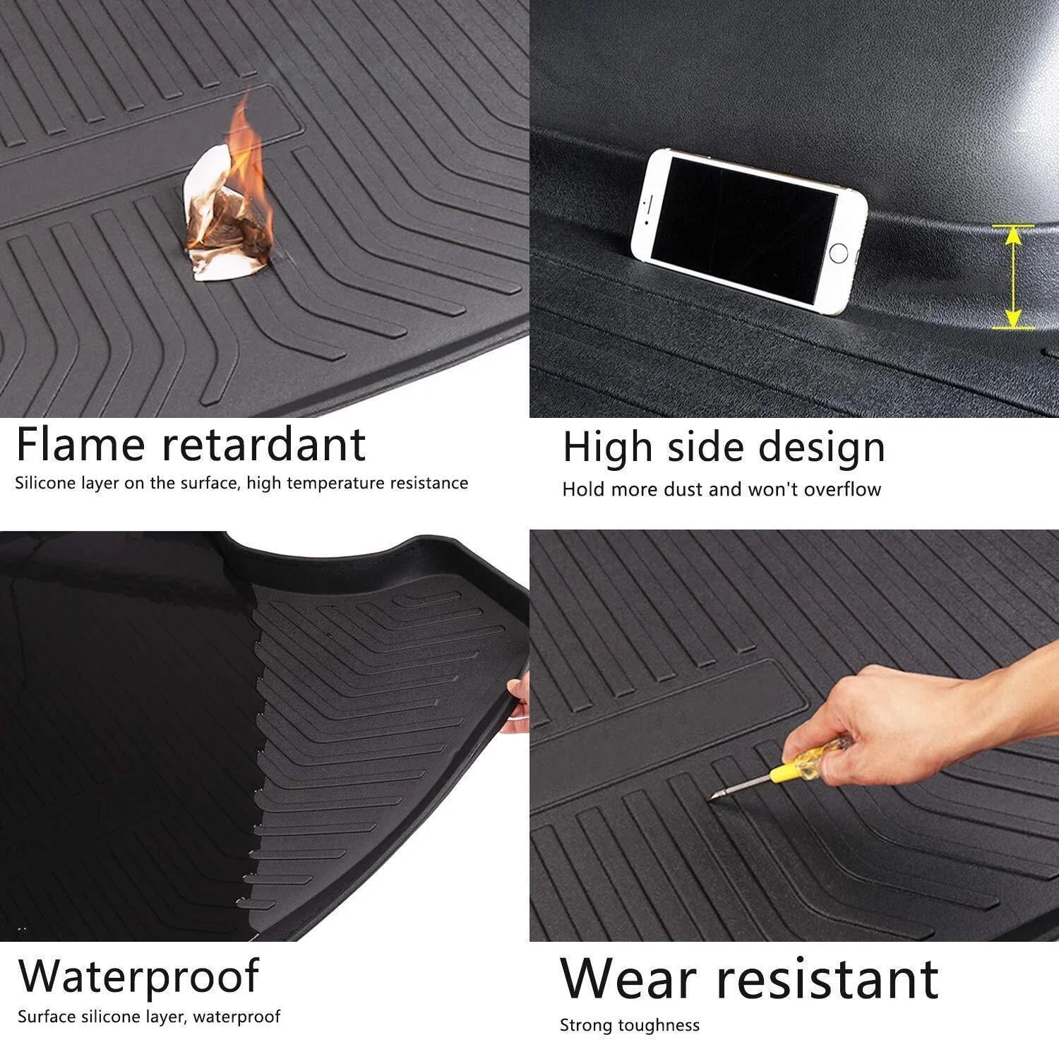 Custom Trunk Liner Cargo Mats for Ford Explorer 2011-2019 Waterproof Non 7-seats Models