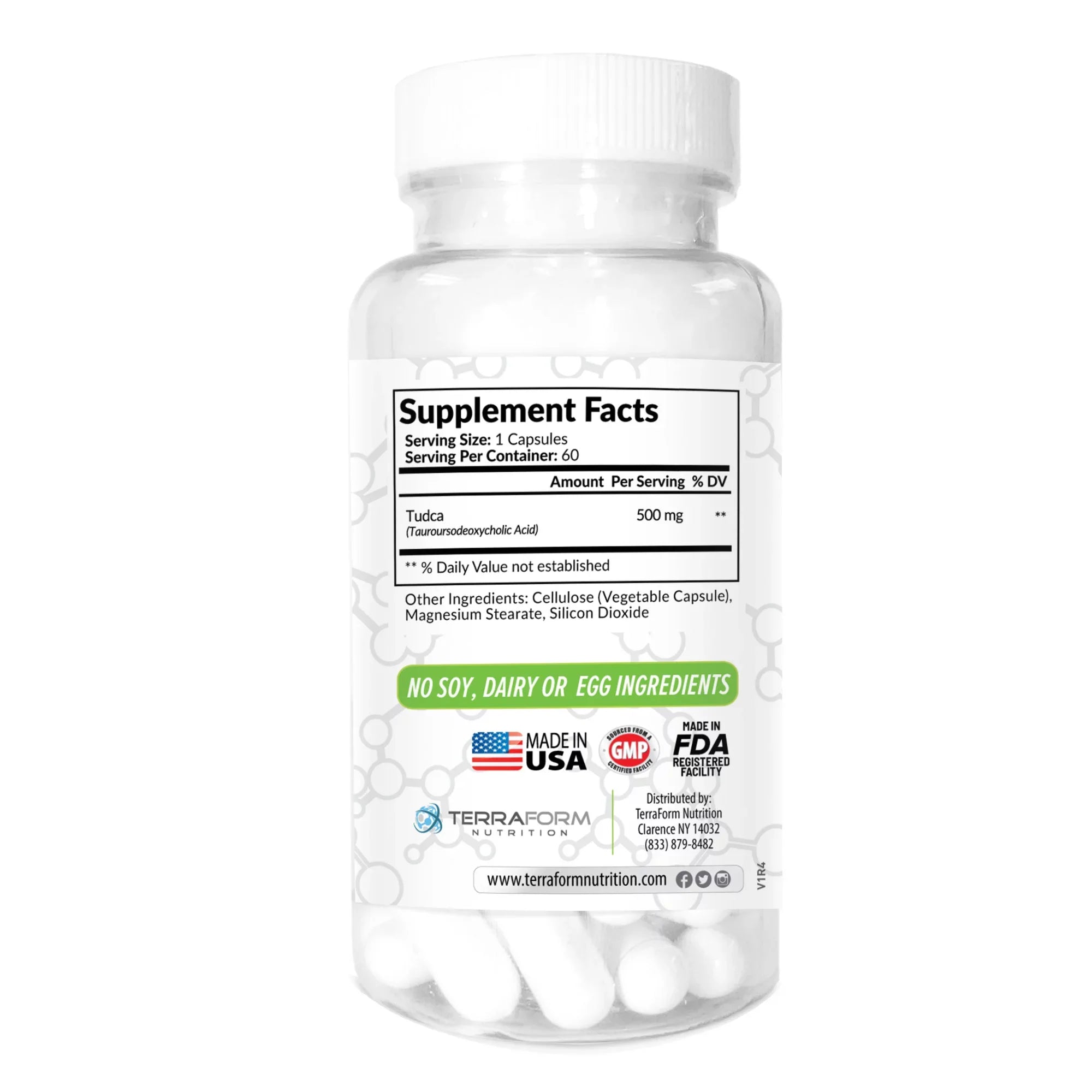 (3 Pack)  (Tauroursodeoxycholic Acid) - 500mg - 180 Capsules - Help Supports Liver Health