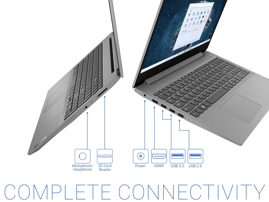 Lenovo IdeaPad 3i Laptop, 15.6"  Display, Intel Core i3-1115G4 Upto 4.1GHz, 20GB , 512GB NVMe , , Card Reader, Wi-Fi, Bluetooth, Windows 11 Pro