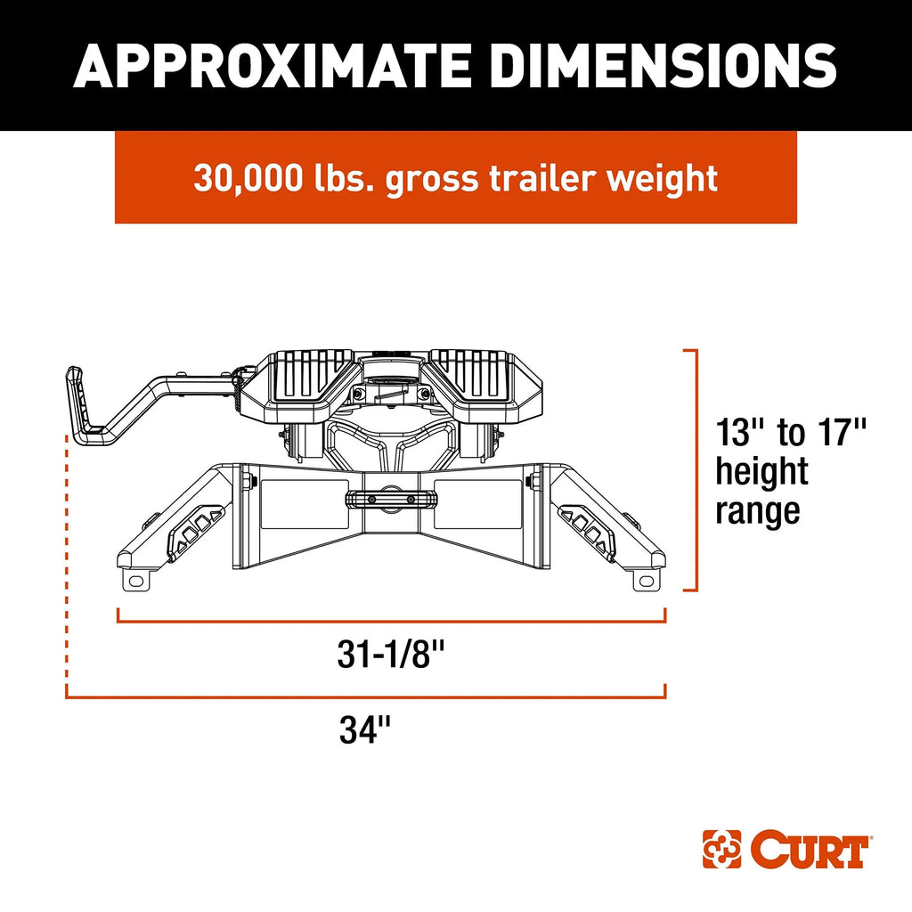 16320 PowerRide 30K 5th Wheel Towing Hitch, 30,000 Pound Capacity