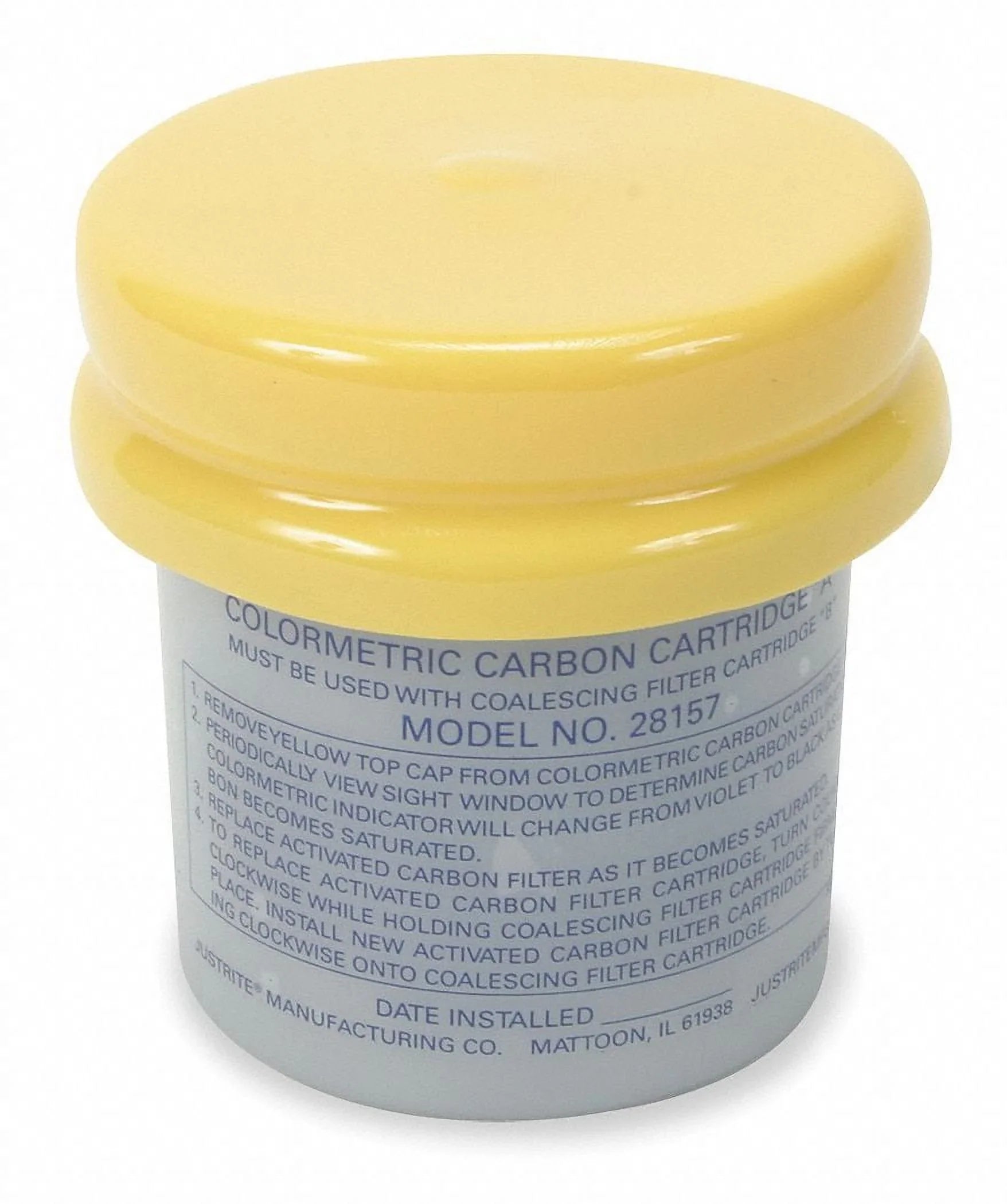Justrite Carbon Filter Replacement,Poly,  28157