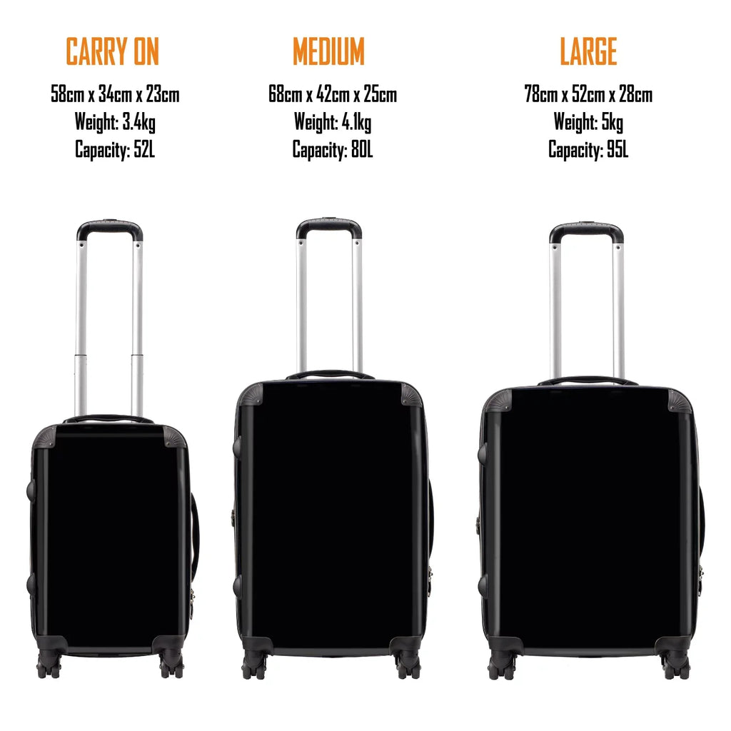 David Bowie Official Tour Series Luggage/Suitcase by Rocksax - Space - Carry On 52L