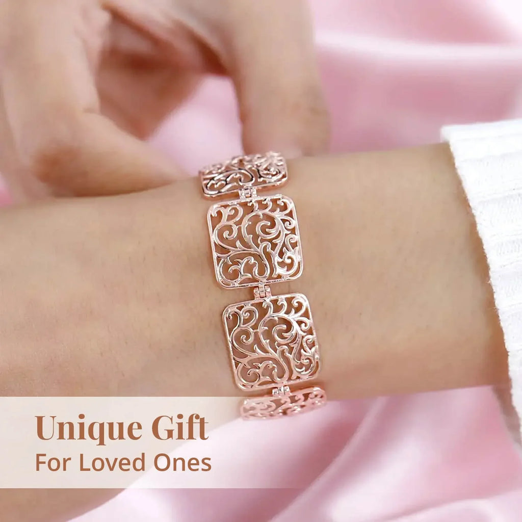 Shop  18K Rose Gold Plated Bracelet Jewelry Size 6.5" Birthday Mothers Day Gifts for Mom
