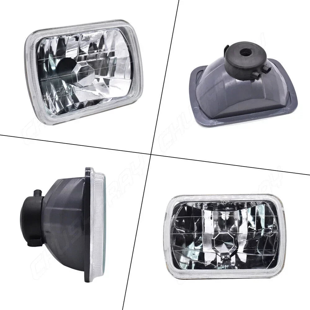 For Jeep Cherokee  Wrangler  5X7 7x6 Rectangle  Headlights Hi-Lo Beam