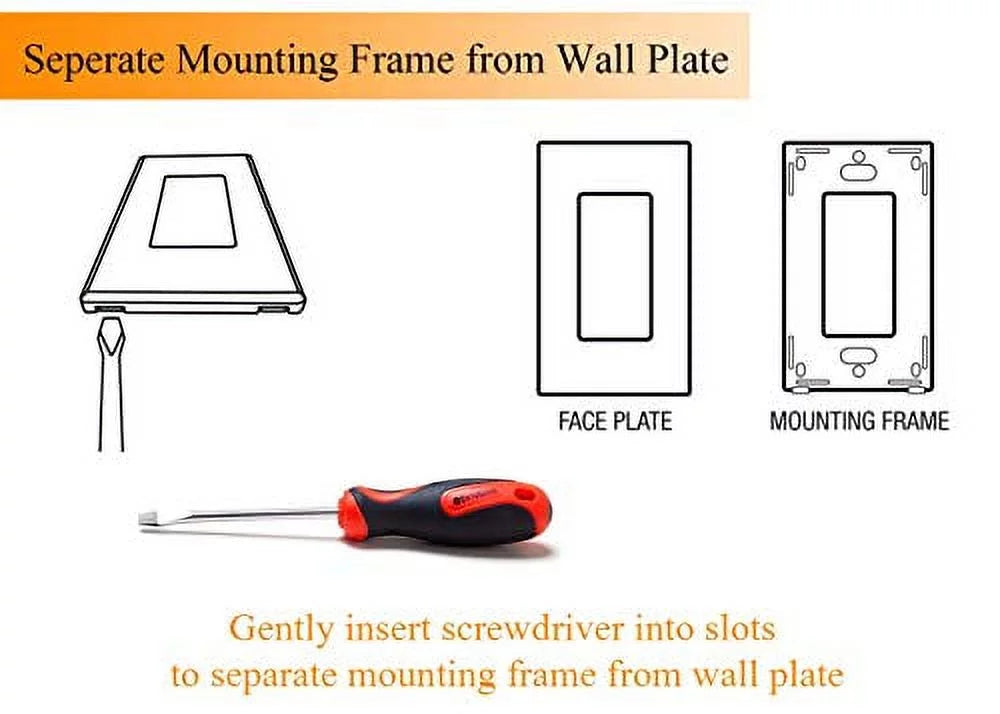 Cloudy Bay in Wall Dimmer Switch for  Light//Incandescent,3-Way Single Pole Dimmable Slide,600 Watt max,Cover Plate Included