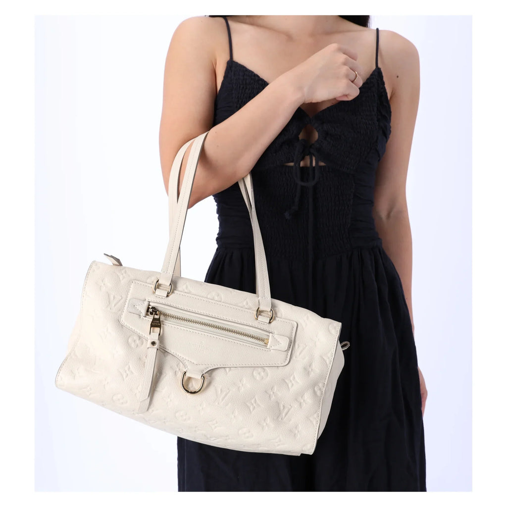 Louis Vuitton Inspiree  Beige Monogram Empreinte Leather Shoulder Bag Tote