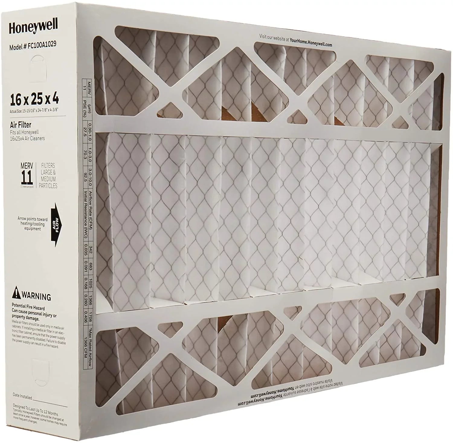 Honeywell Replacement Media - - 16x25 - 2-Pack