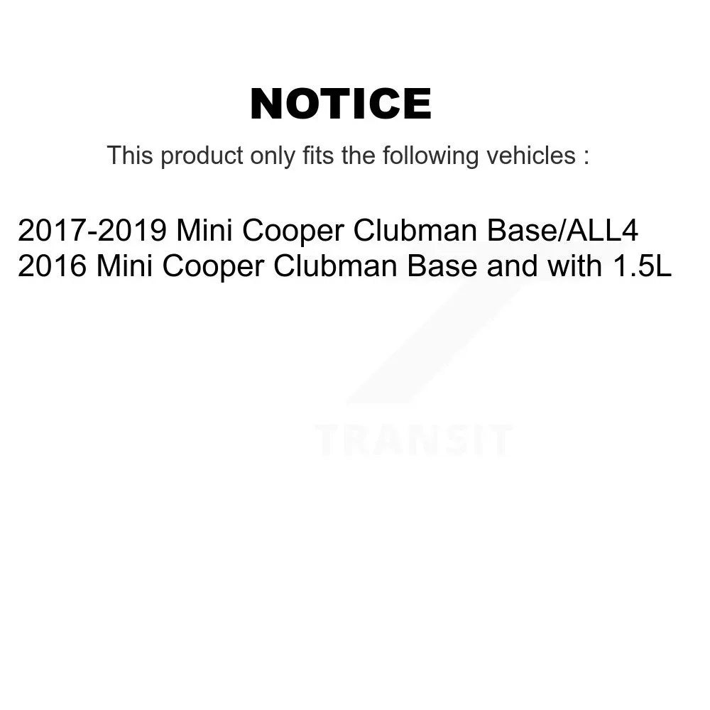 Transit Auto - Front Rear Disc Brake Rotors And Semi-Metallic Pads Kit For Mini Cooper Clubman -103495