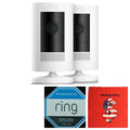 Ring_Video Stick-up Camera Battery 2-Pack Bundle with Savings Story Cleaning Cloth, , Wi-fi, Wireless Home Security