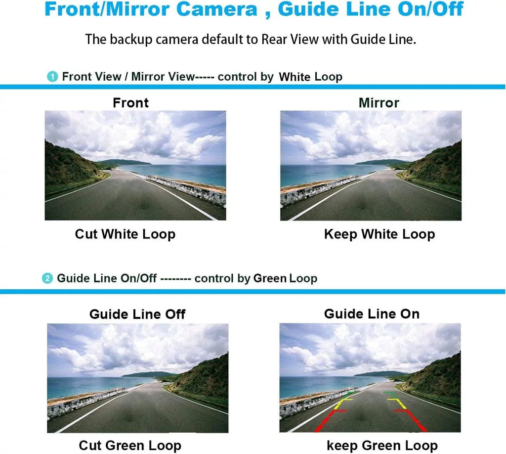 Backup Camera Rearview License Plate Frame for   - Black