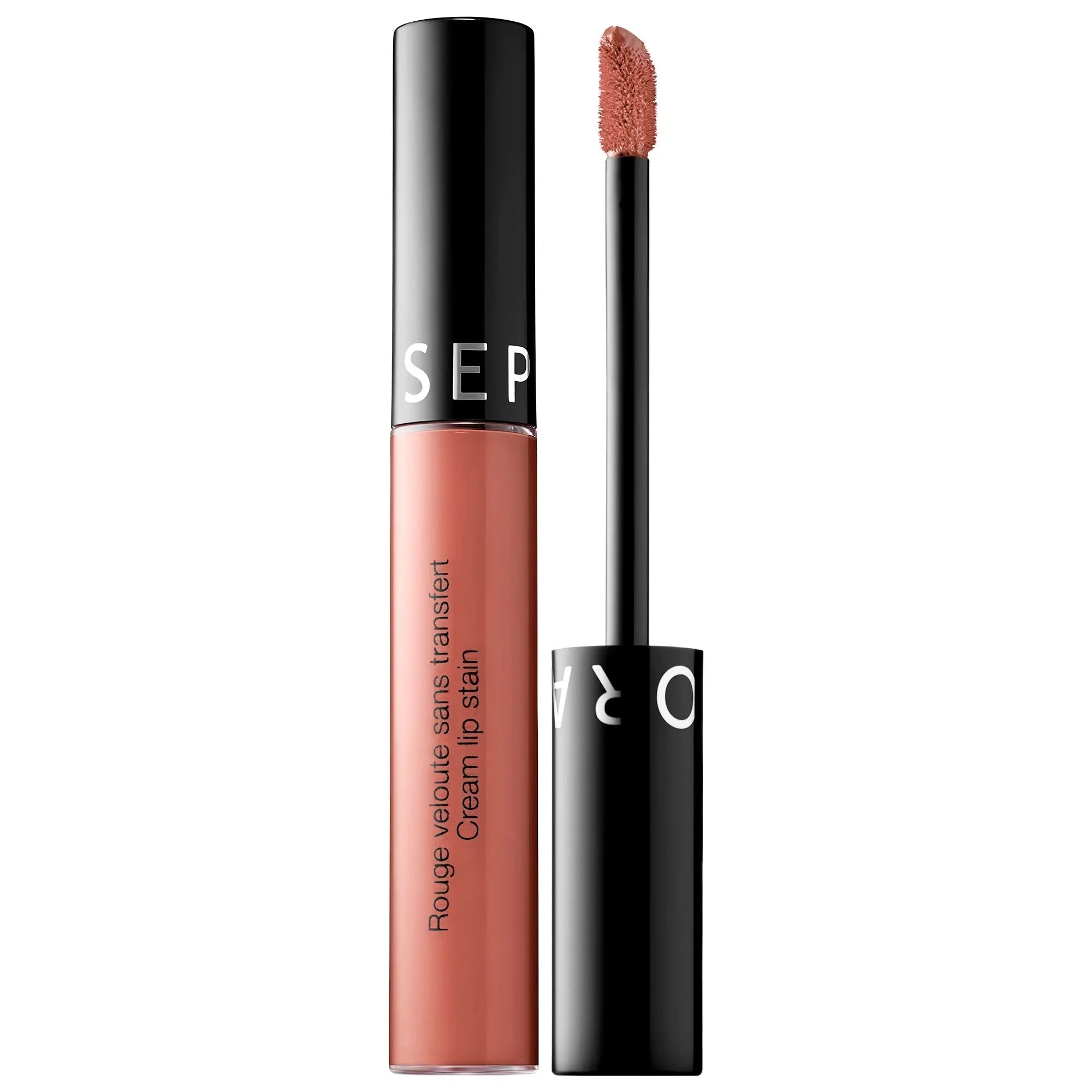 Cream Lip Stain Liquid Lipstick - 75 Warm Nude - matte deep nude - 0.169 oz/5 mL