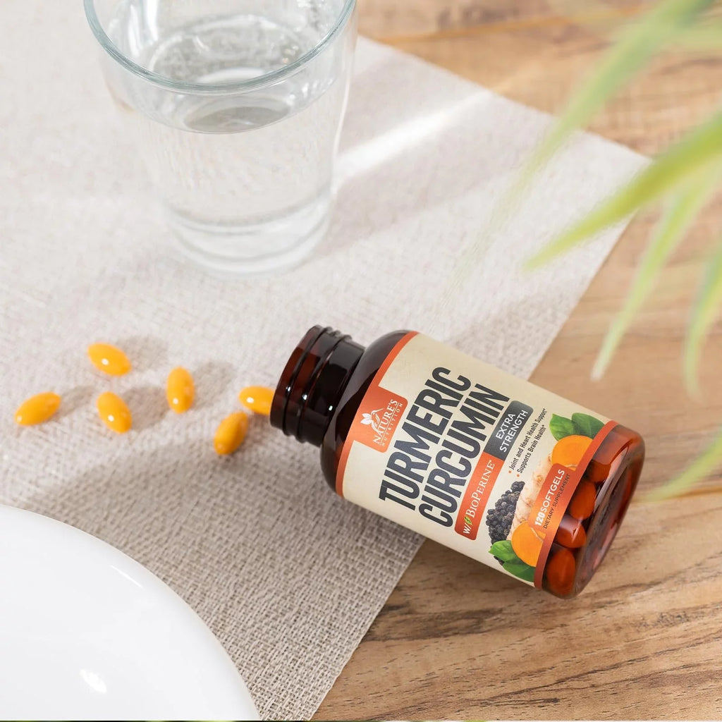 Turmeric Curcumin with BioPerine 95% Standardized Curcuminoids 1500mg Black Pepper Extract for Max Absorption, Premium Joint Support, Nature's Tumeric Herbal Supplement, Non-, Vegan - 120 Capsules