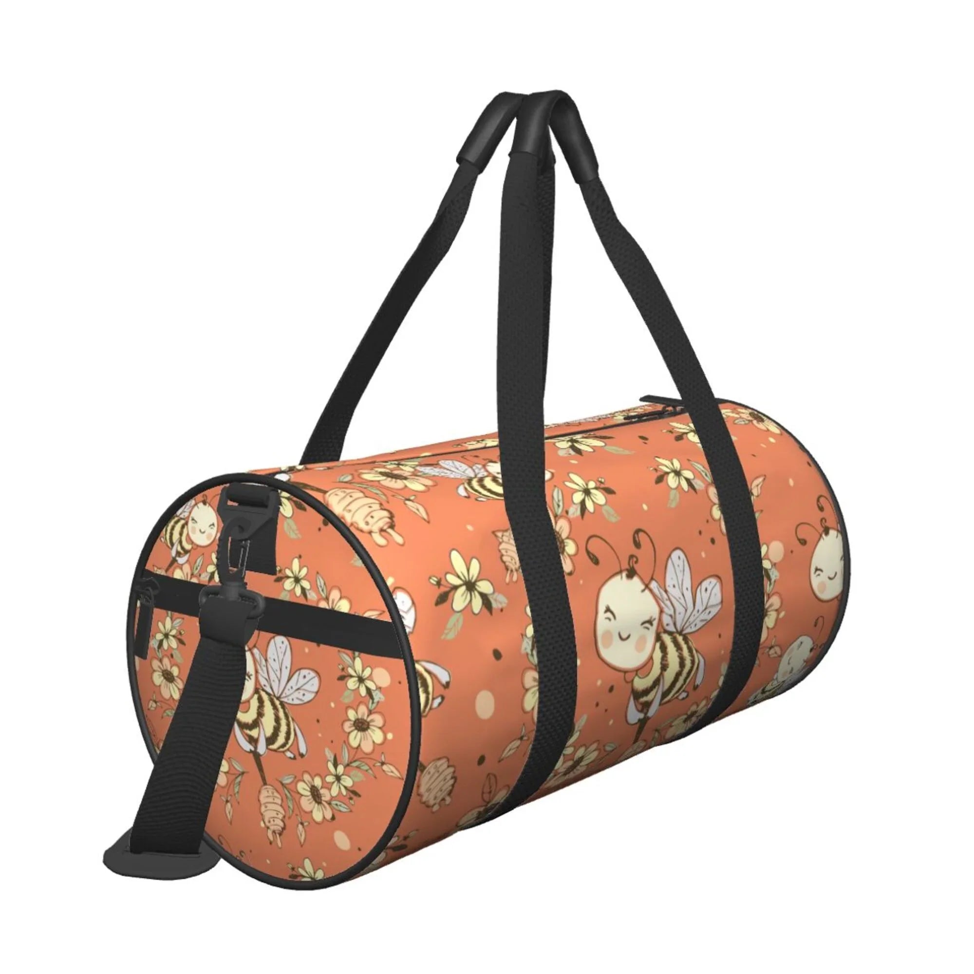 Fantasy Cute Honeybees Travel Duffle Bag, Sports Tote Gym Bag Weekenders Bags for Women Men
