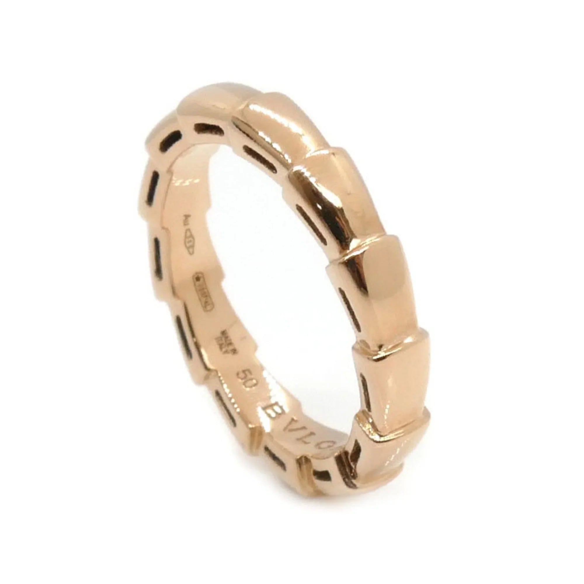 Pre-Owned  Bvlgari  Pink Gold Serpenti Viper Ring 349649 50 4.3g Women's (Good)