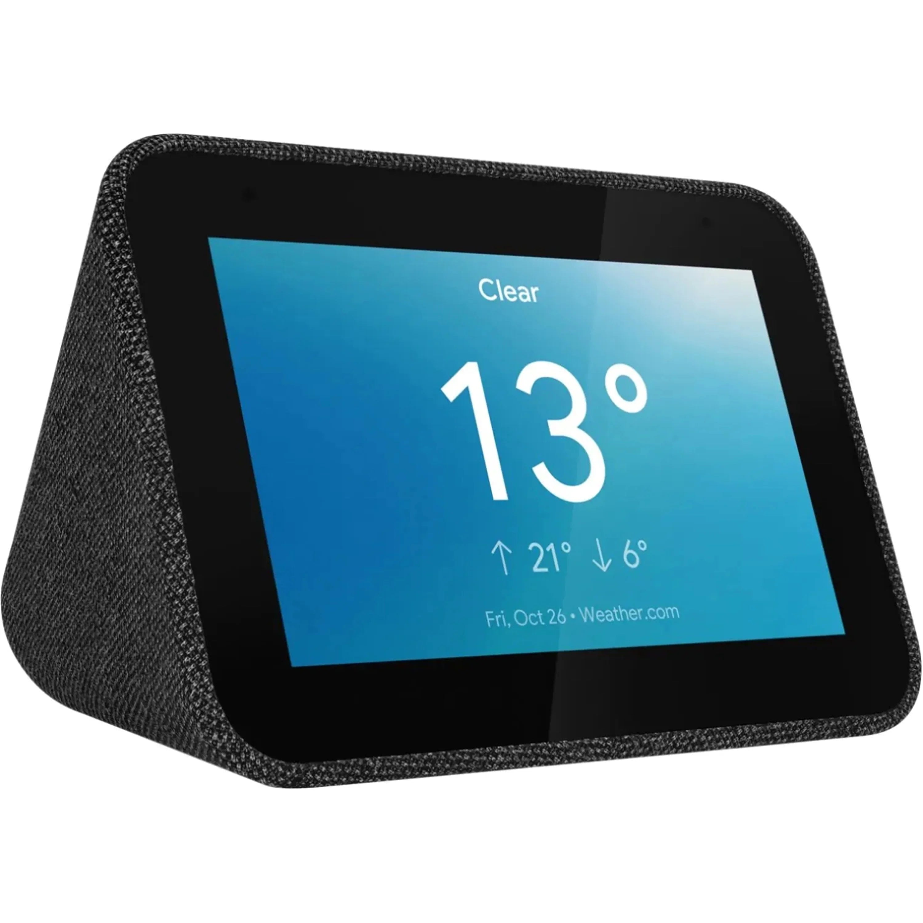 Lenovo 4" Smart Clock with the Google Assistant, Charcoal (Scratch And Dent Used)