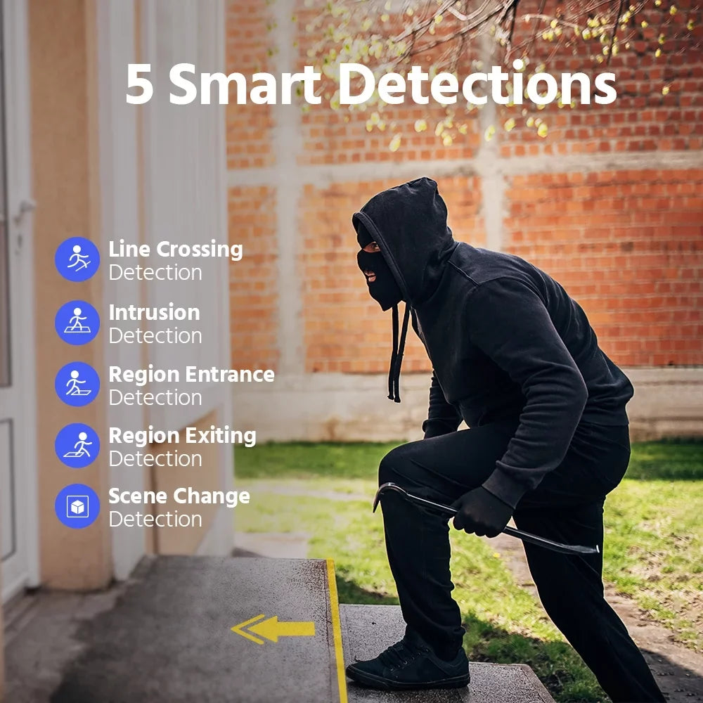 8MP 4K 4X Motorized Varifocals PoE Dome Security Camera,Support 2-Way Audio,Person/Vehicle Detection