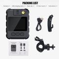 KingFurt 1080p & 2K  WiFi Action Cam with Night Vision - Outdoor Helmet Camcorder, Loop Recording, 2000mAh Battery - Black