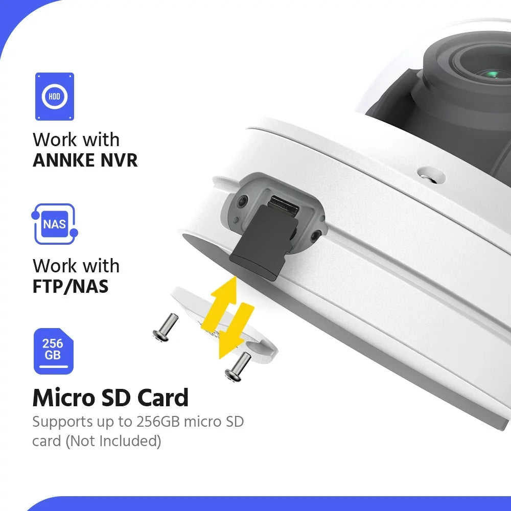 8MP 4K 4X Motorized Varifocals PoE Dome Security Camera,Support 2-Way Audio,Person/Vehicle Detection