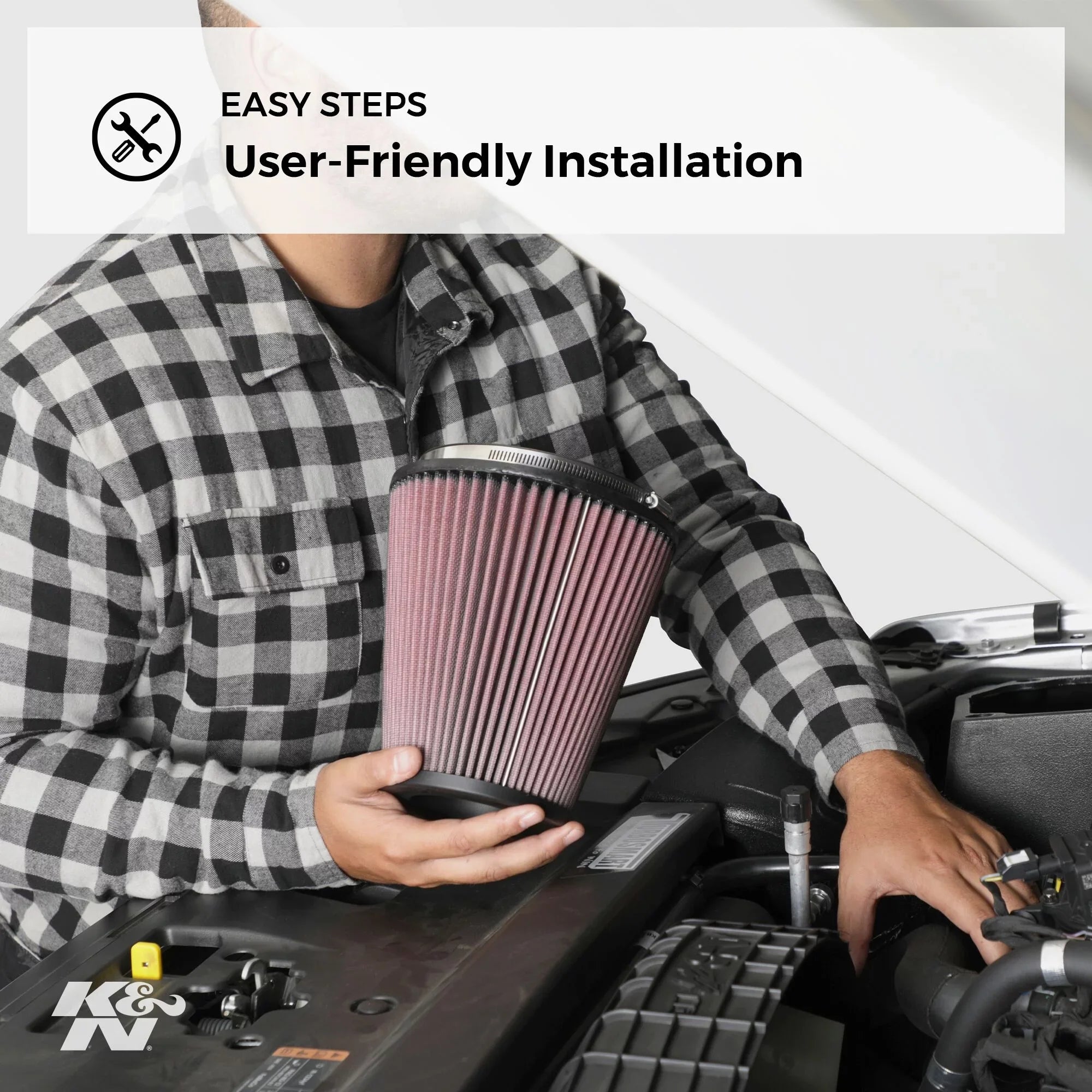 & Universal Clamp-On Engine Air Filter: Washable: Round Tapered; 2.25 in/2.5 in/2.75 in (70 mm/64 mm/57 mm) Flange ; 4.5 in (114 mm) Height; 4.5 in (114 mm) Base; 3.5 in (89 mm) Top , -1003RD-
