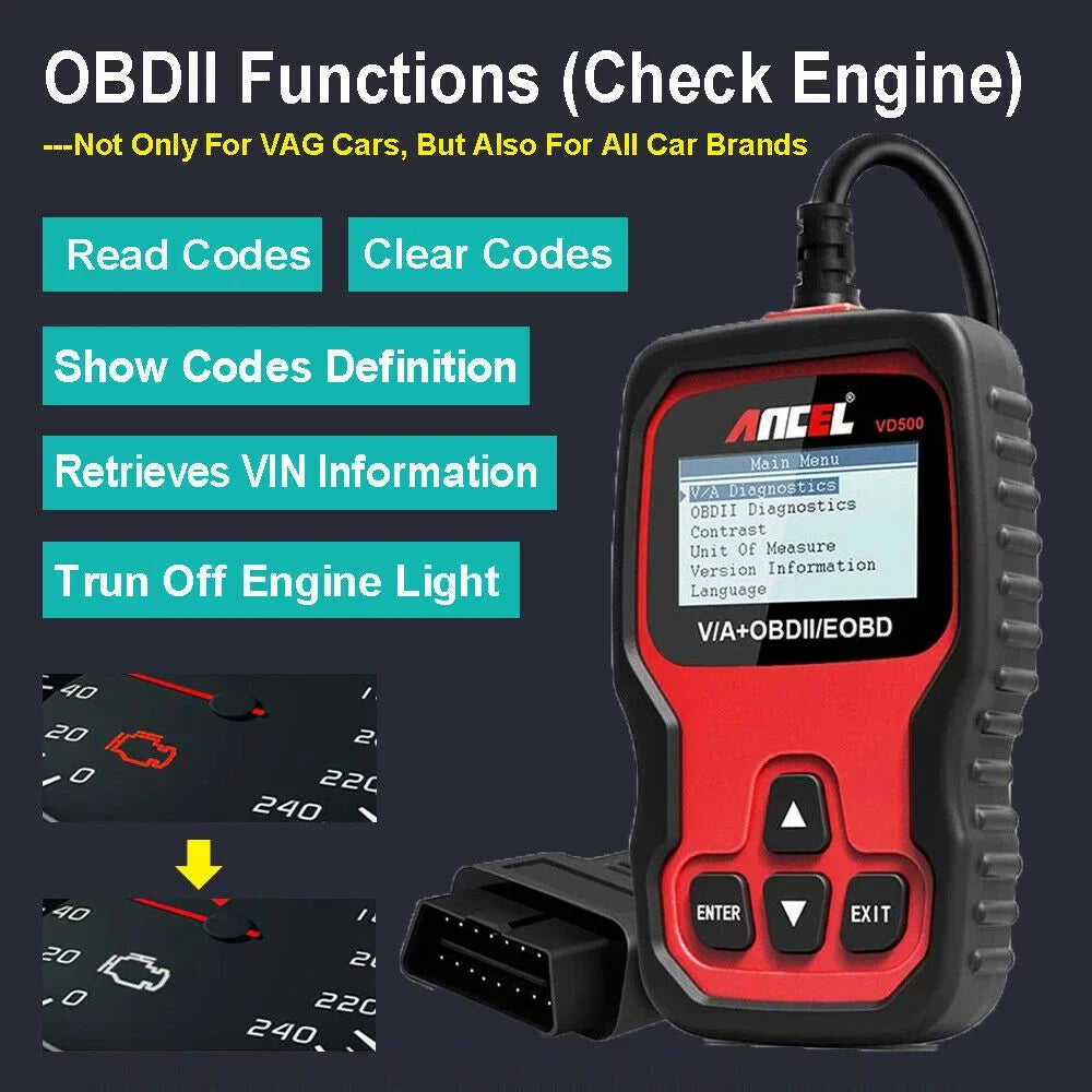 Ancel All System     Oil Automotive  Scanner   Throttle Adapation Code Reader for  Audi Skoda Seat Diagnostic Tool