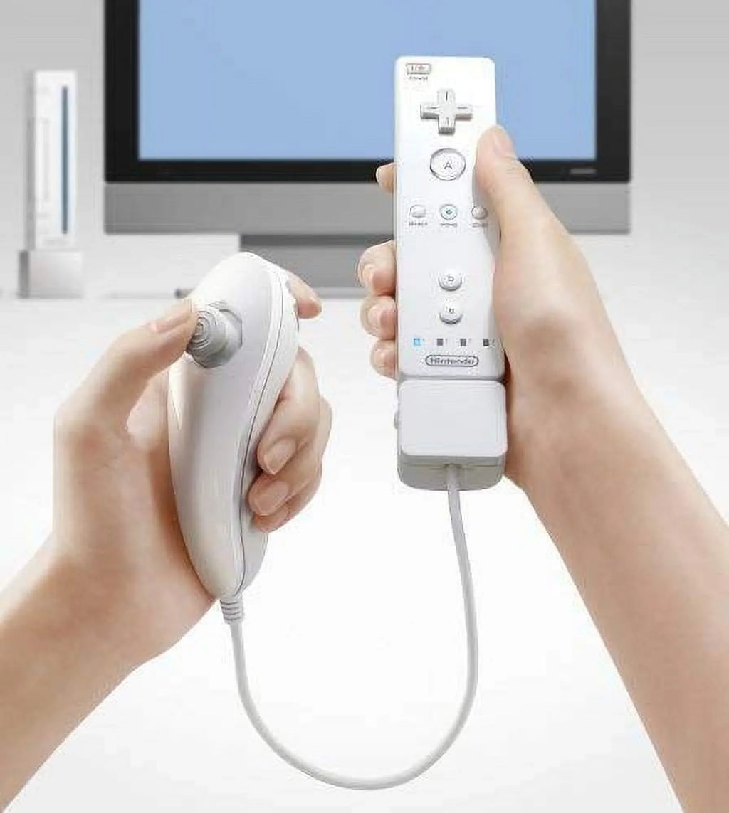 Nintendo Wii White Gaming Console +  Cable Cleaning Kit   Bundle Like New