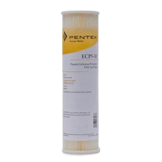 Package Of 5 Pentek -10 Pleated Sediment Water Filters 9-3/4" x 2-5/8"