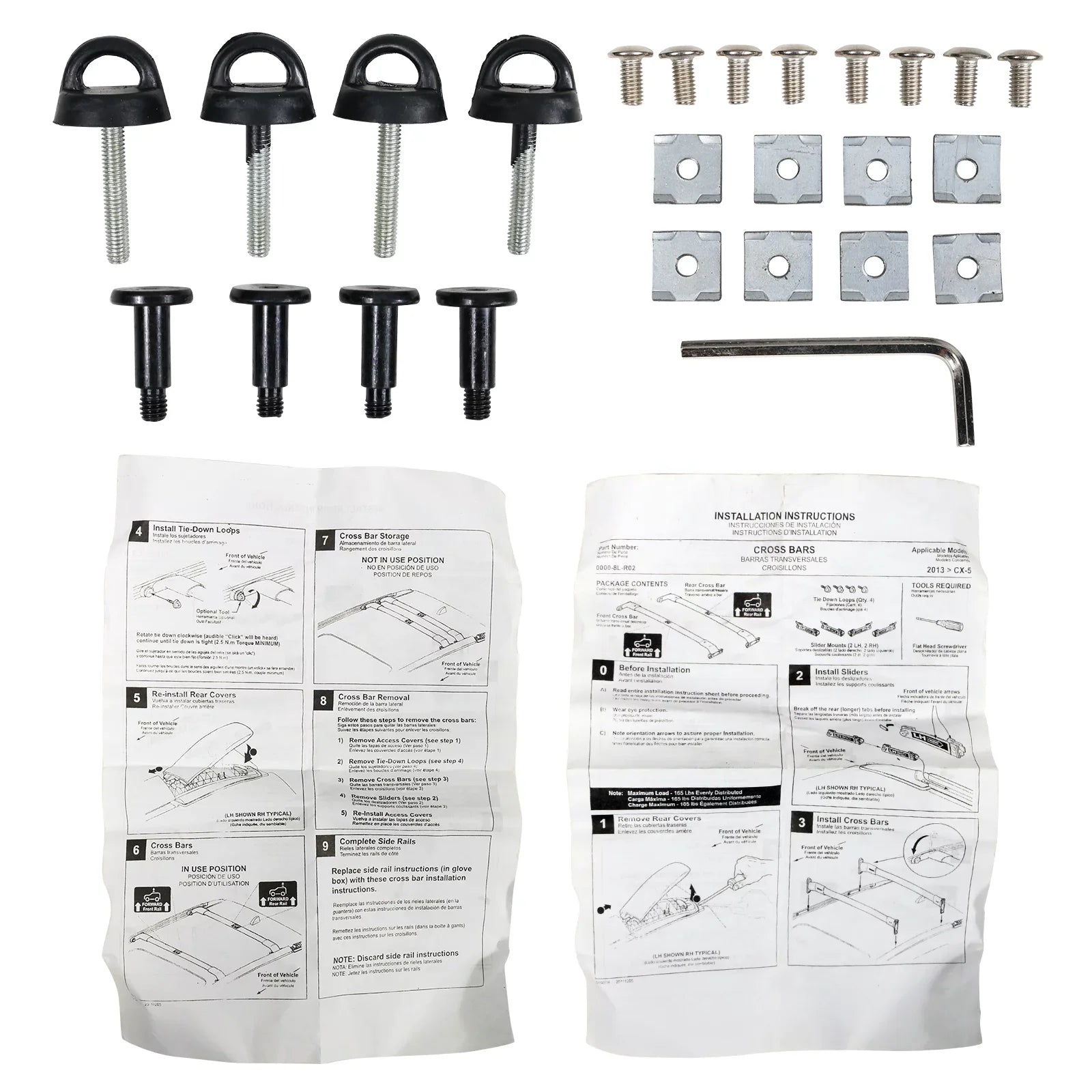 Ikon Motorsports Compatible with 13-16 Mazda -5   Style Cross Bar Roof Rack Black Aluminum