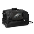 Philadelphia Eagles Black 27'' 2-Wheel Drop Bottom Rolling Duffel Bag