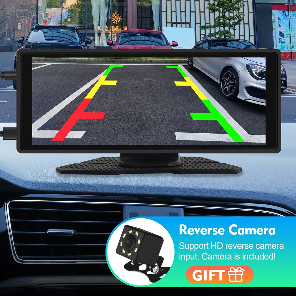 Portable Wireless Carplay & Android Auto Car Stereo, 10.26 Inch Full  Car Touch Screen Portable Car Radio Receiver Backup Camera