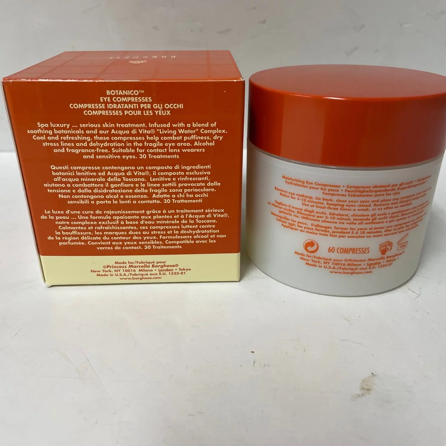Botanico Eye Compresses By Borghese 60 Count
