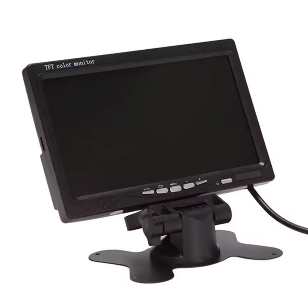 moobody 7 Inch  Monitor Display Screen  Car Screen Monitor  1024x600 Display  Input Built-in Speaker For Trucks Bus  Trailer Reverse Rear View Backup Camera