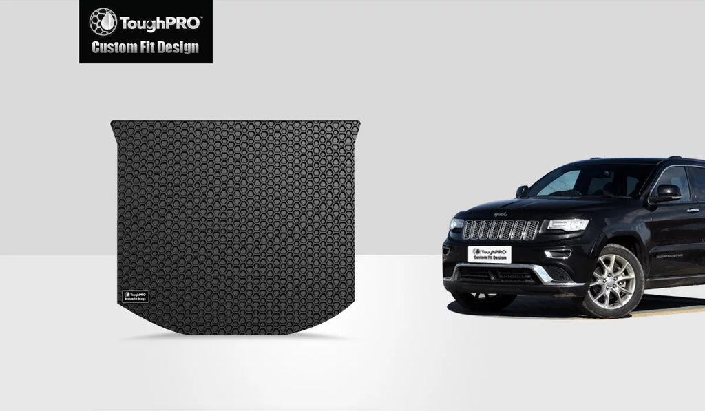 ToughPRO - Cargo Mat Compatible with  Grand Cherokee - All Weather Heavy Duty (Made in ) - Black Rubber - 2017