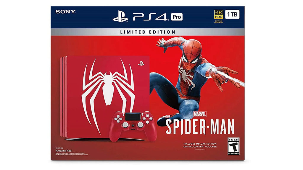 Restored Sony 1TB PlayStation 4 Pro Marvel's Spider-Man Console Limited Edition - Red 3003194 (Refurbished)