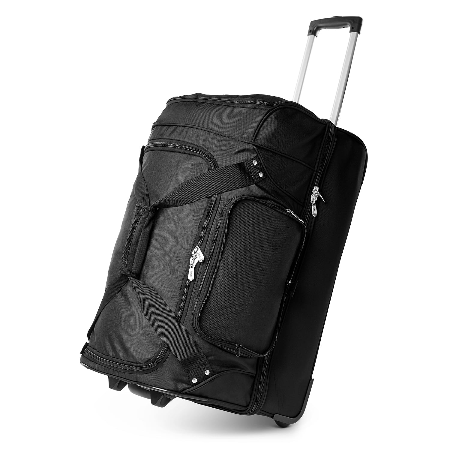 Philadelphia Eagles Black 27'' 2-Wheel Drop Bottom Rolling Duffel Bag