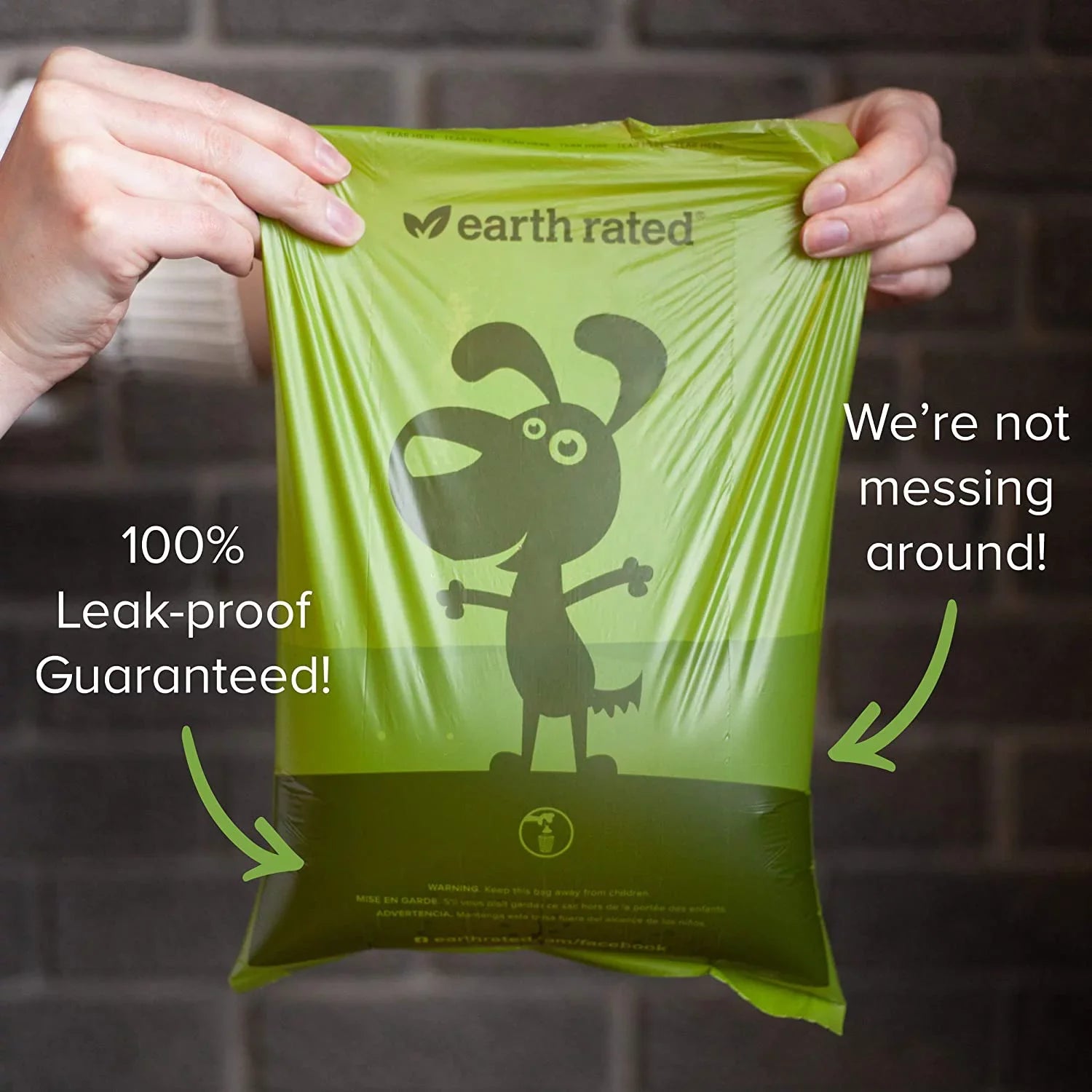 Earth Rated Dog Poop Bags, Extra Thick and Strong Poop Bags for Dogs, Guaranteed Leak-Proof, Each Dog Poop Bag Measures 9 x 13 Inches