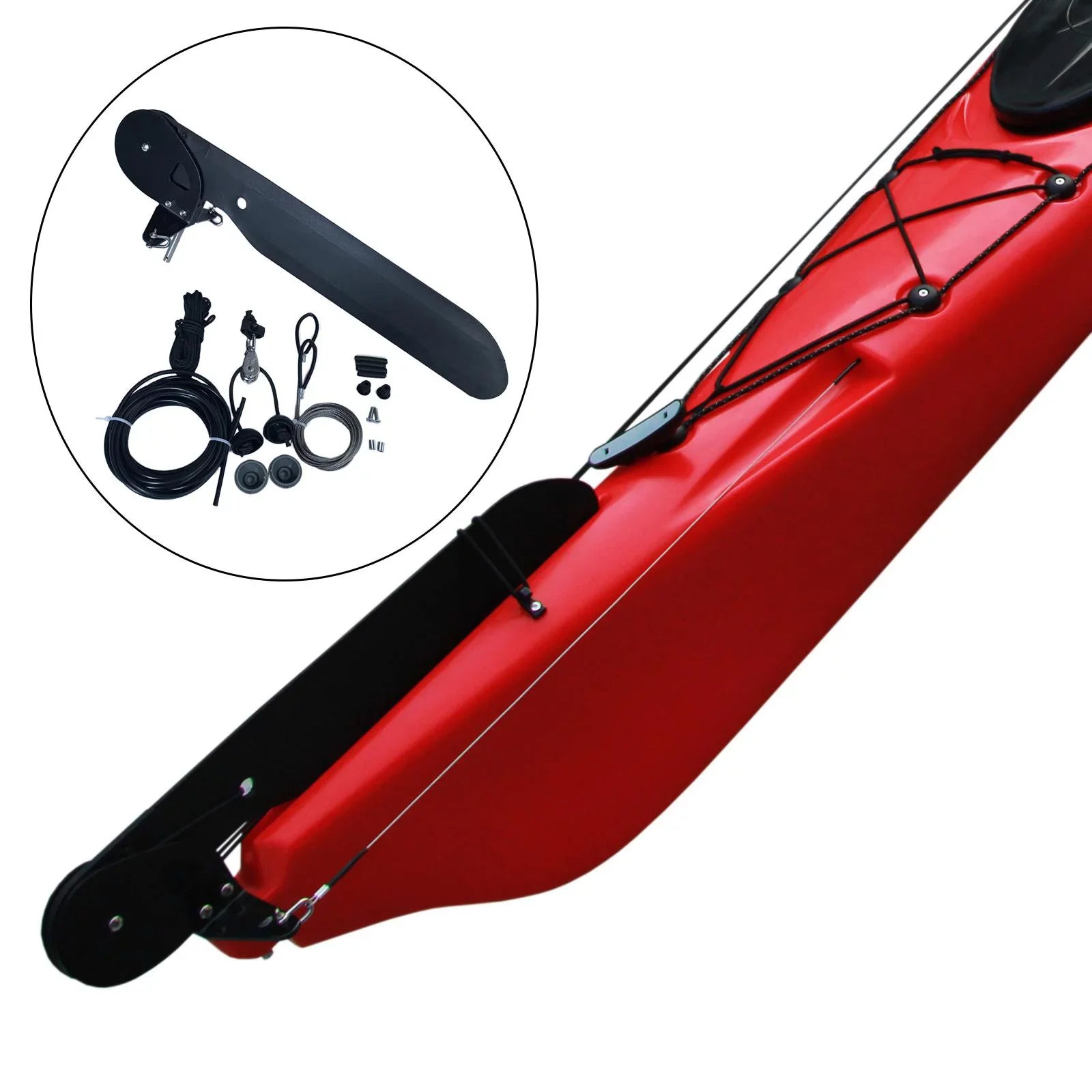 Kayak Boat Rudder Direction Control Steering System for Canoe Fishing