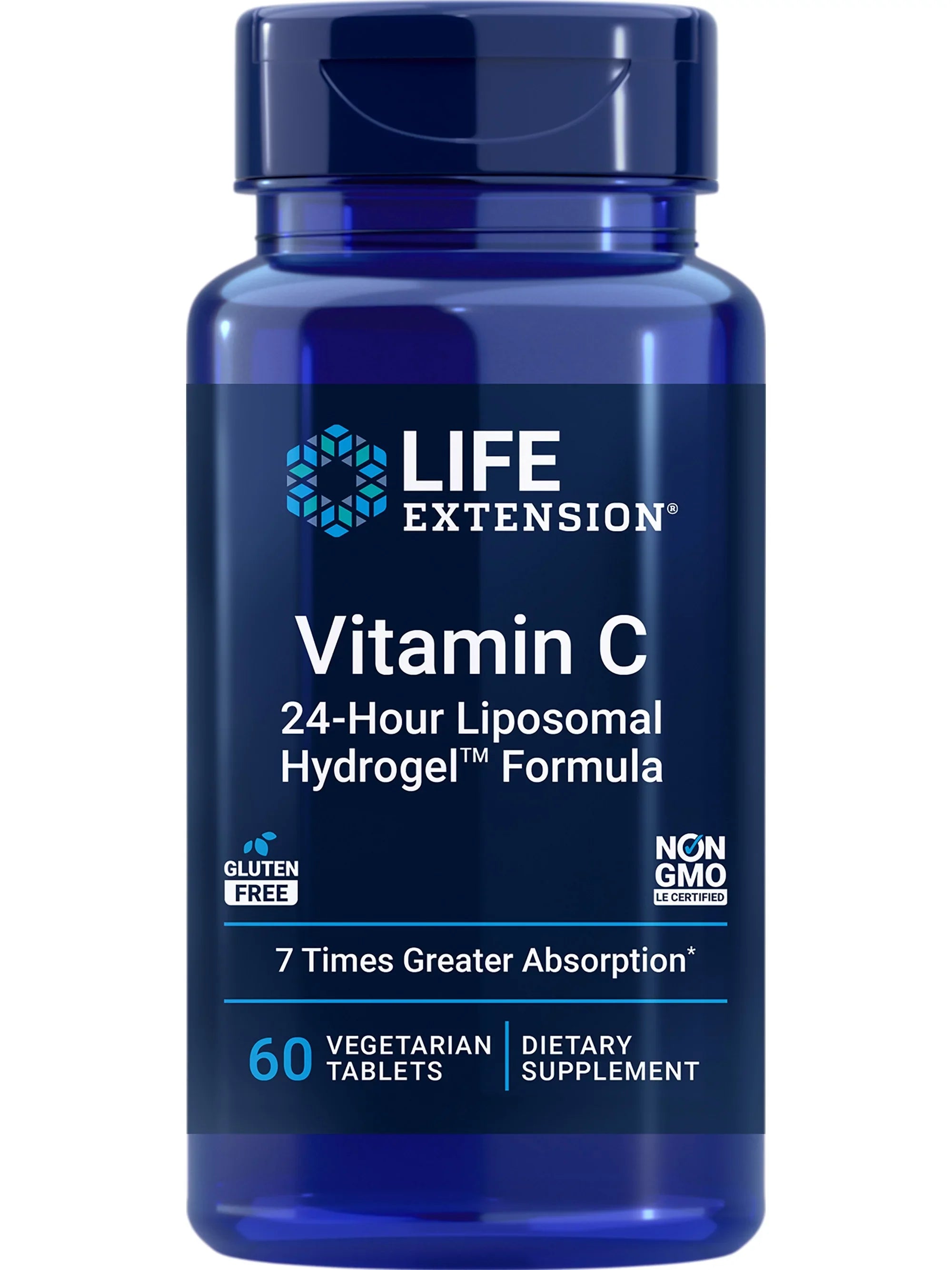 Life Extension Vitamin  24-Hour Liposomal Hydrogel Formula – Liposomal Vitamin  Supplement for Immune & Skin Health with Calcium - Vegetarian, Gluten-Free, Non- – 60 Tablets