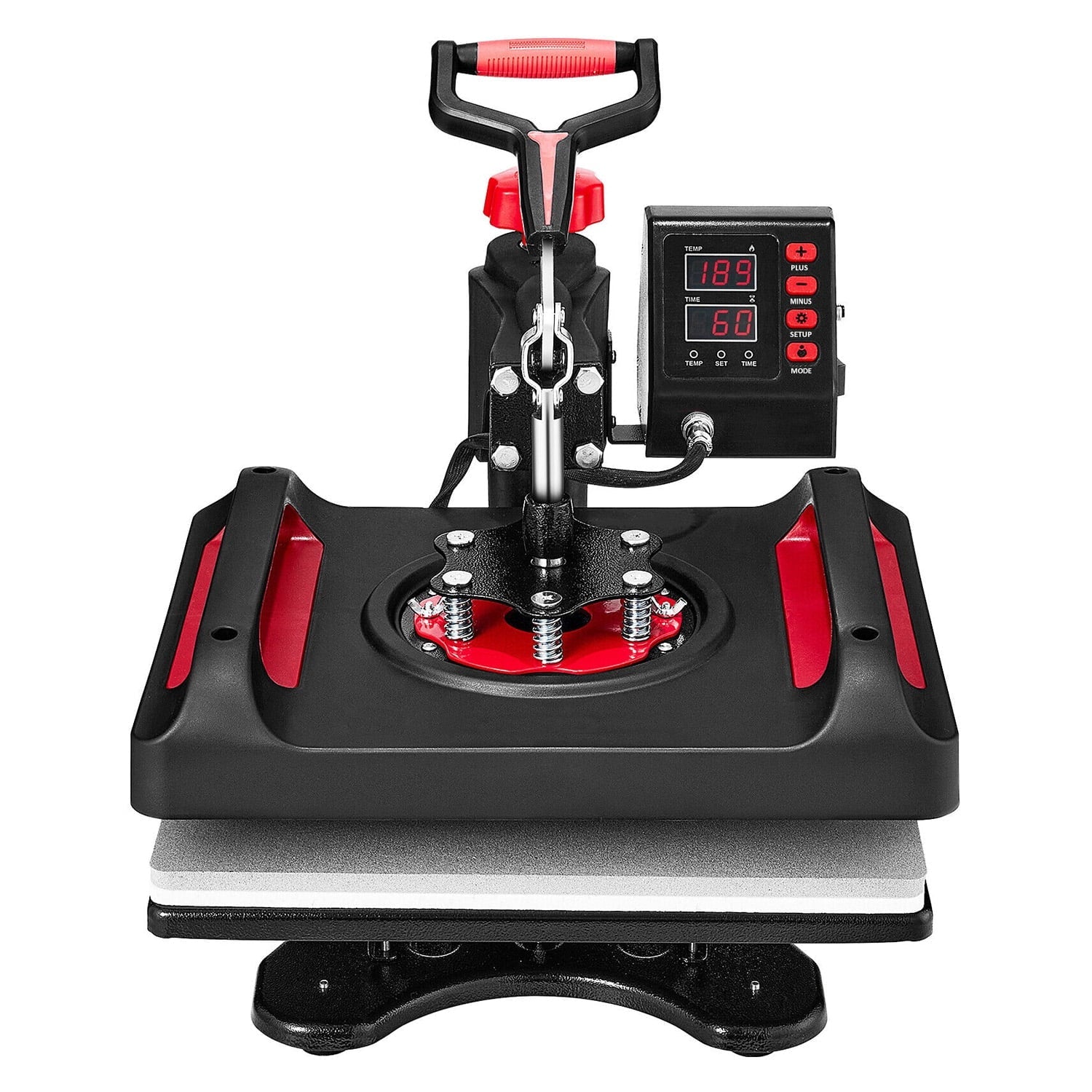 Red Heat Press Machine 8 in 1, 12 x 15 Inches Sublimation Transfer Printer, Digital Precise  Control Printing, 360 Swing Away Vinyl Transfer Printer for -Shirts, Canvas Bag, Pillow, Banner