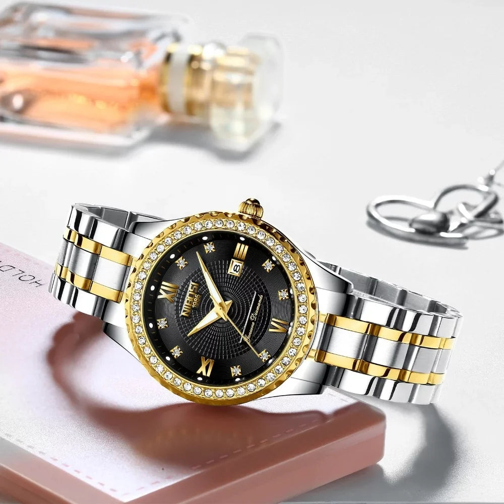 2022 New Gold Watch Women Watches Ladies Creative Steel Women's Bracelet Watches Female Waterproof Clock Relogio Feminino