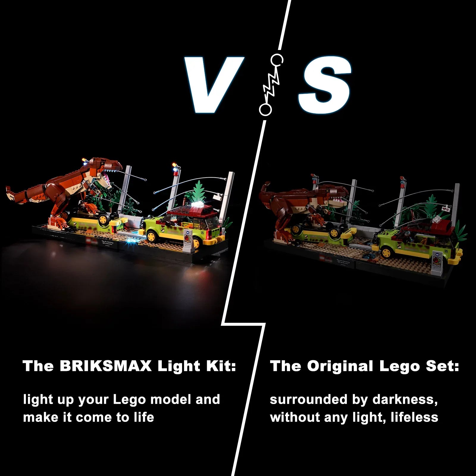 Led Light Kit for Legos Jurassic World™ . rex Breakout 76956 Building Blocks Model(Not Include the Building Model)