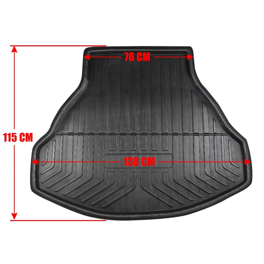 Unique Bargains Black Rear Trunk Tray Boot Liner Cargo Floor Mat Cover for Honda Accord 8 08-12