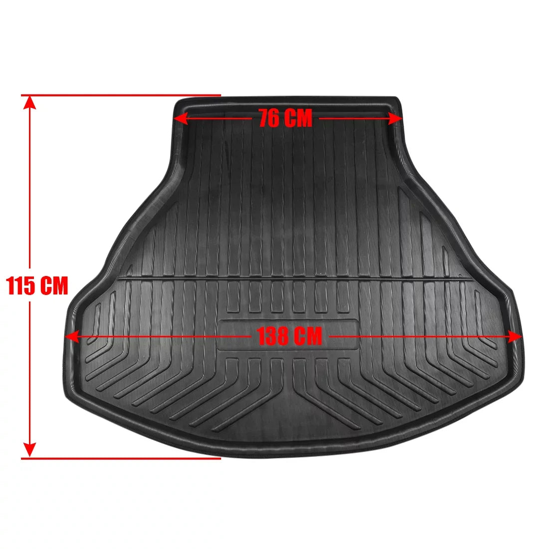 Unique Bargains Black Rear Trunk Tray Boot Liner Cargo Floor Mat Cover for Honda Accord 8 08-12