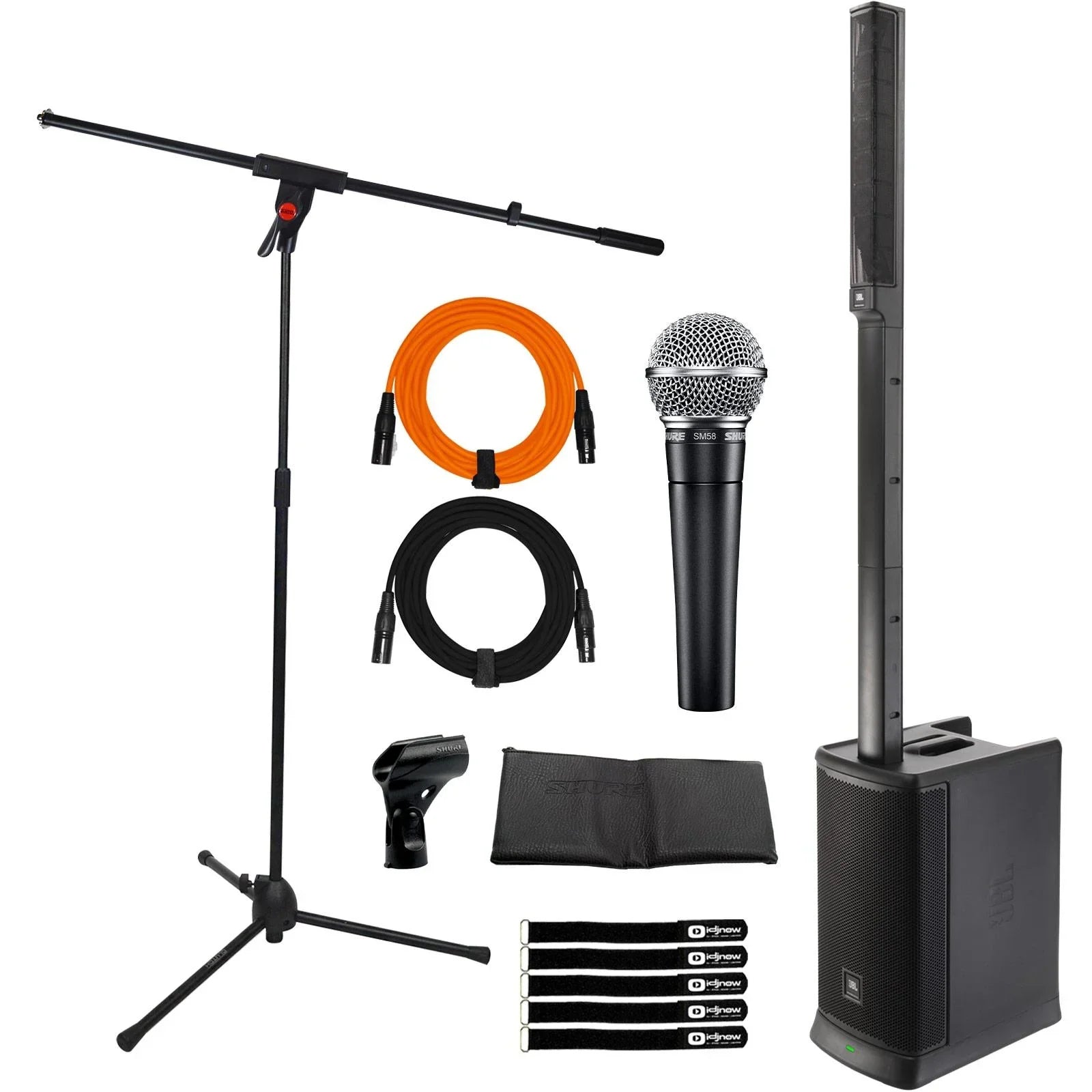 Professional   Mk2 All-In-One Rechargeable Column-Speaker Personal  System with Shure  Vocal Microphone Package