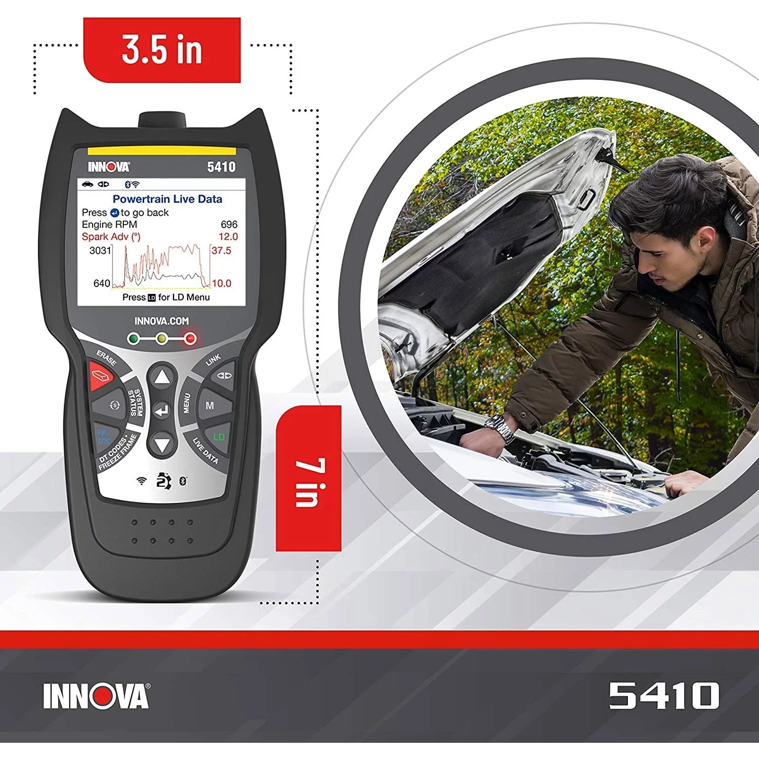 5410 CarScan Diagnostics Bluetooth Code Reader Automotive Scanner Tool