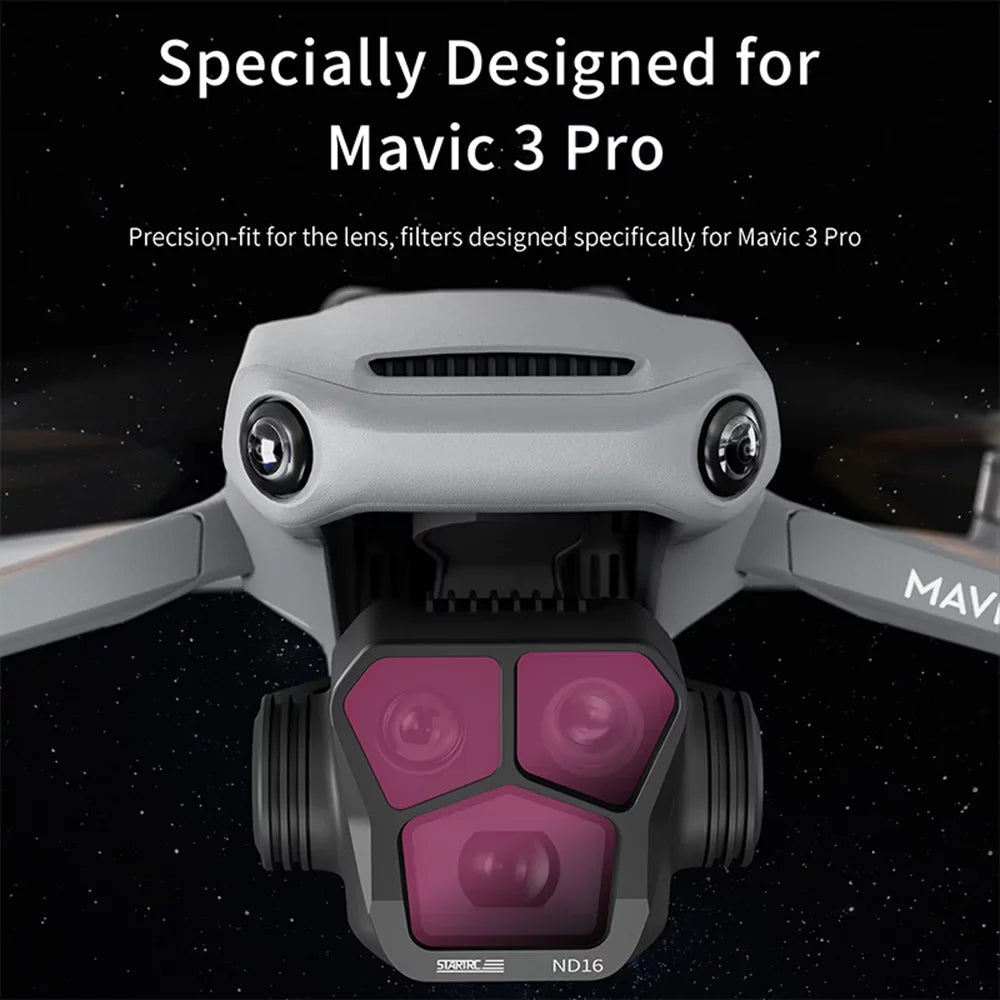 moobody 4-Pack Filters /// Lens Filter Aluminum Material  Optical Glass Waterproof Scratch-tough -reflective Coatings Compatible with  Mavic 3 Pro